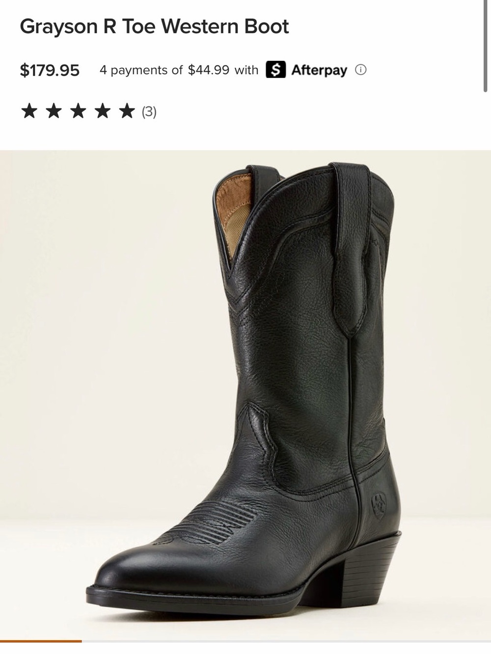 Ariat Grayson R Toe Western Boot - Picture 2 of 3